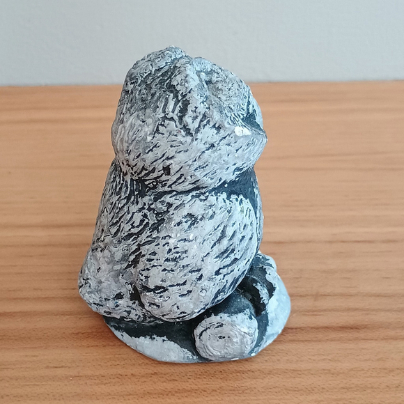 Vintage Mt St Helens Ash Owl Sculpture Figurine Handcrafted Signed Bekka - Picture 4 of 7